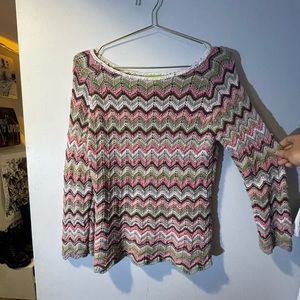 Colorful knit sweater